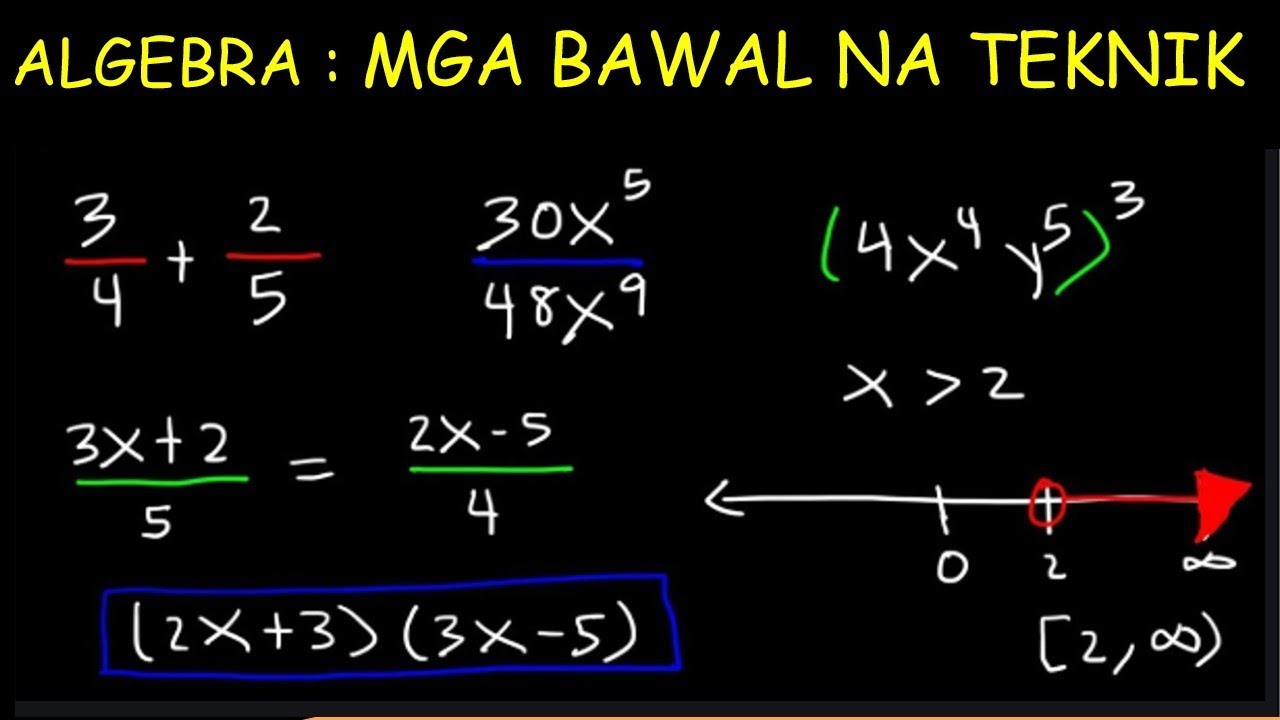 ALGEBRA Mga bawal na Teknik