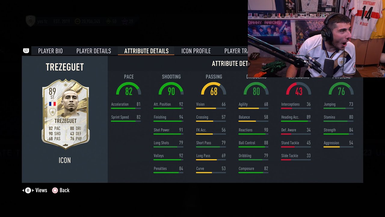 Danny Aarons reacts to 89 Trezeguet SBC