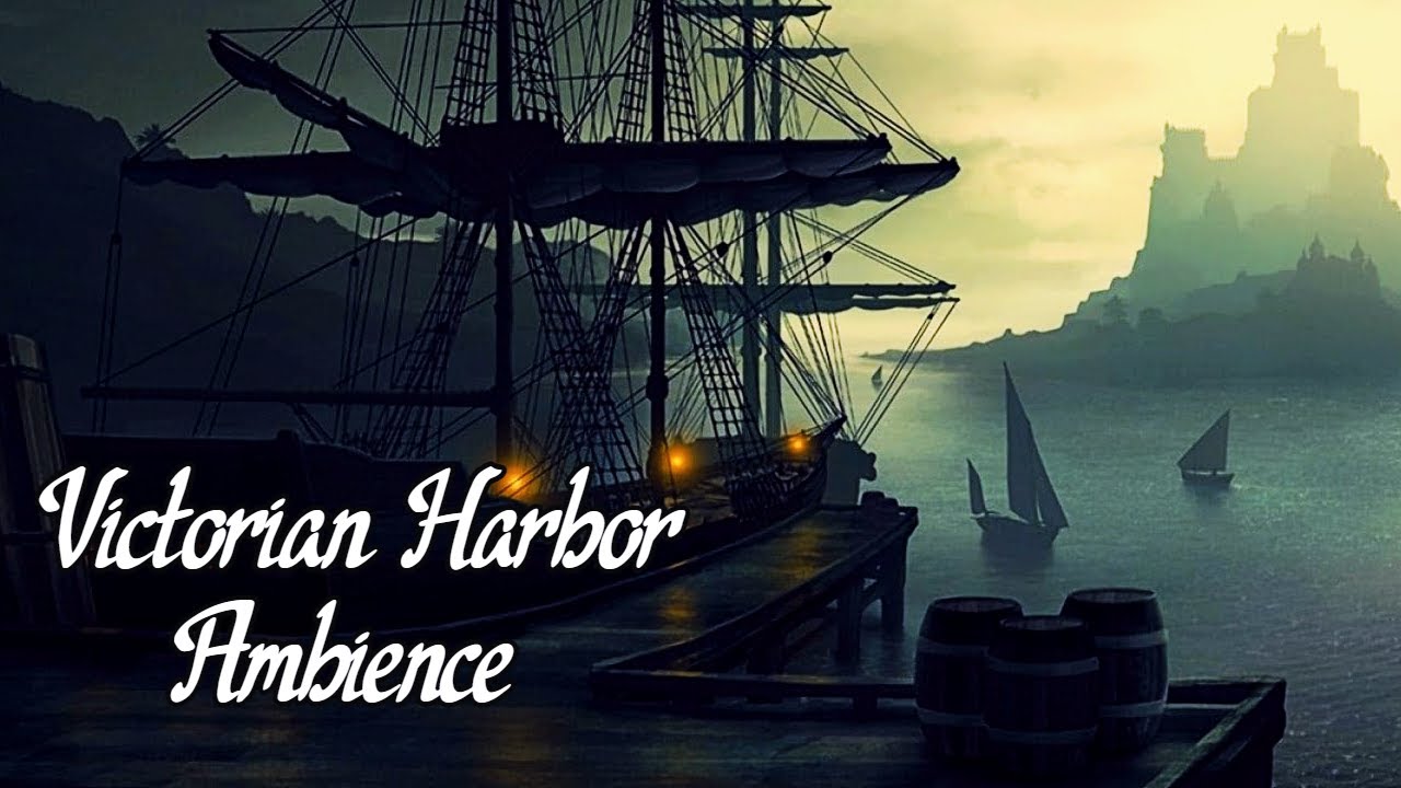 Victorian Harbor Ambience Sleep Sounds - Black Screen