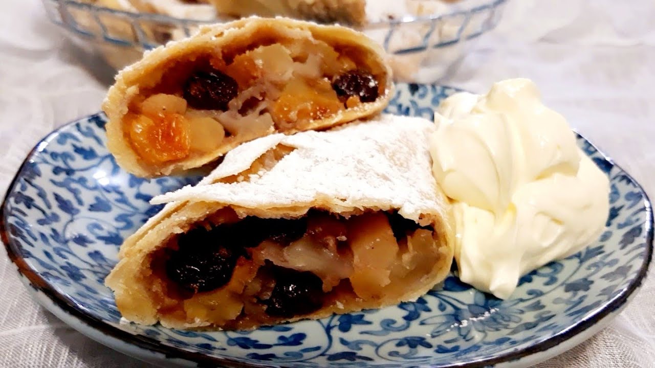 APFELSTRUDEL! STRUDEL DE MAÇÃ! RECEITA SIMPLES E PRÁTICA.