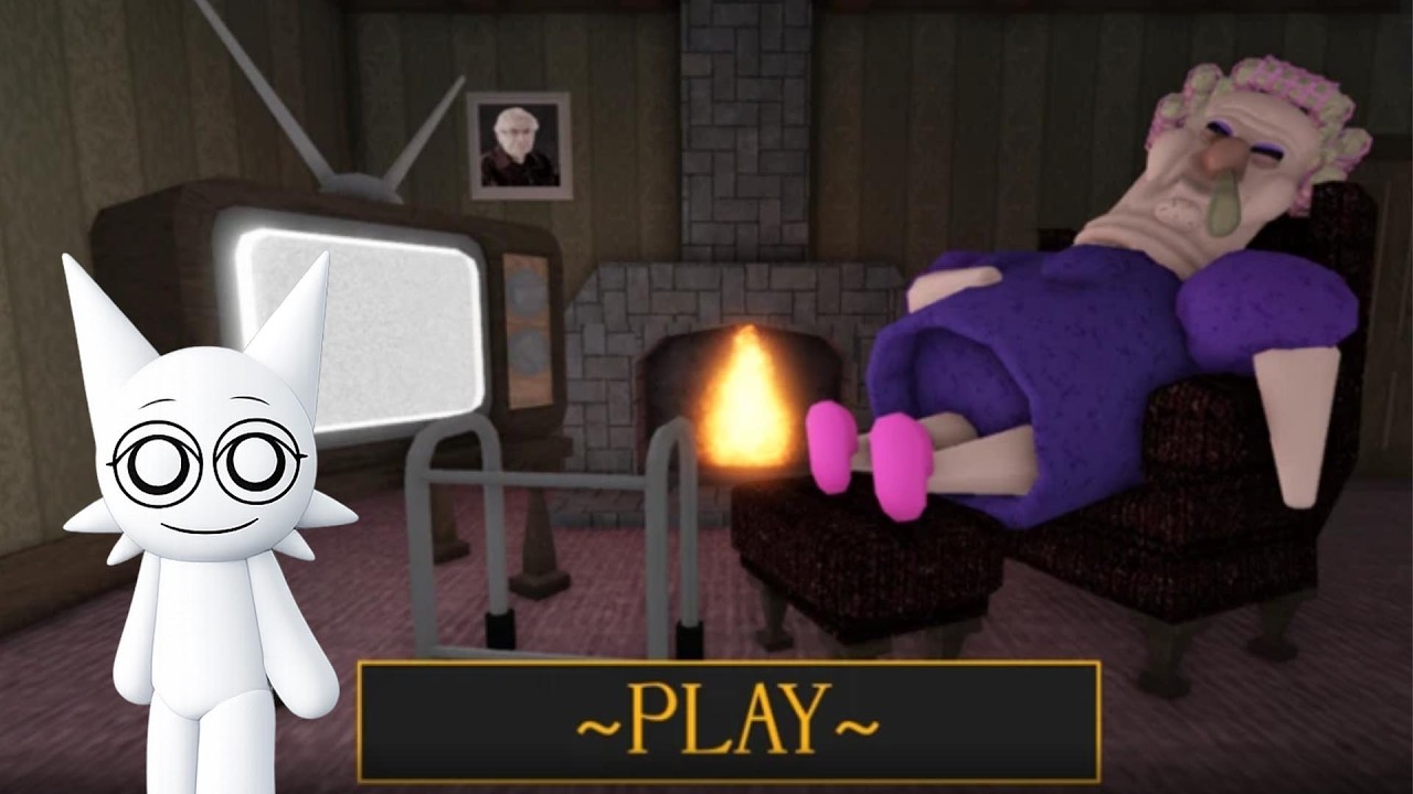 Sprunki Wenda Played Grumpy Gran Scary Obby in ROBLOX