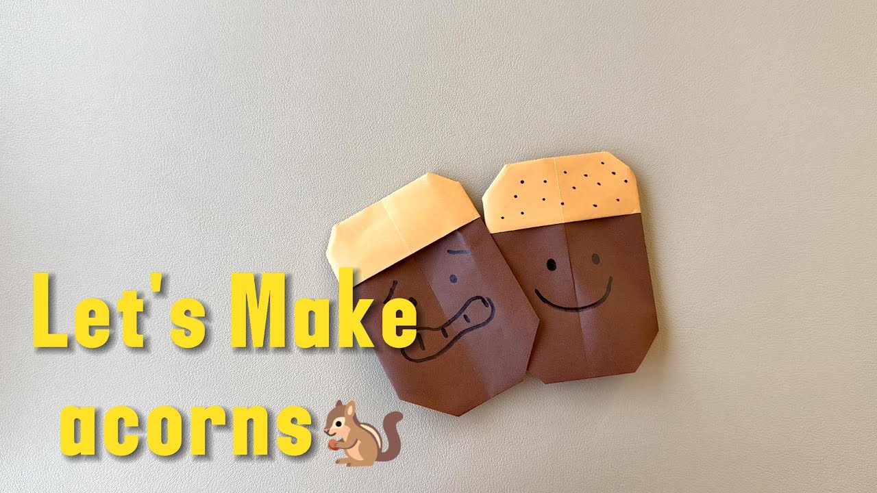 Let’s Fold an Acorn! 🐿️ | Easy Origami for Kids