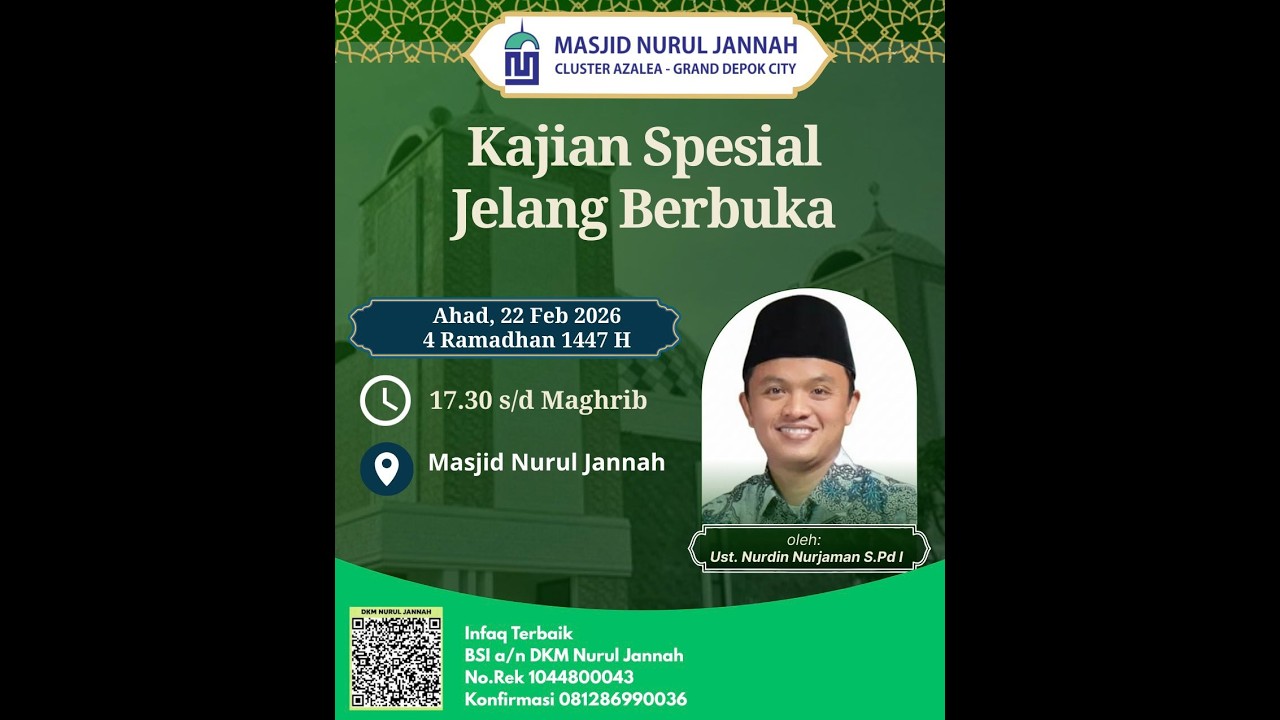 Kajian Ahad Sore, 22 Februari 2026