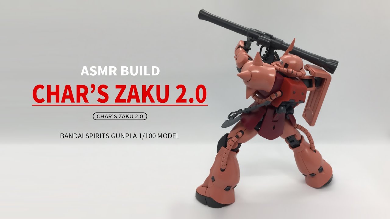 CHAR's ZAKU II Ver. 2.0 MG | Gundam Build | ASMR | Gundam The Origin | gundam asmr | gunpla asmr