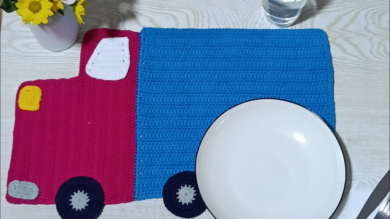 Individual camión a #crochet / hazlo en un día 🚛🌻