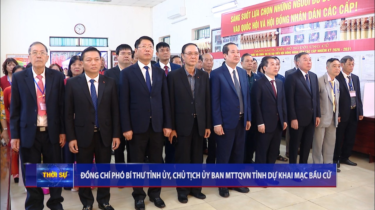 Đồng chí Phó Bí thư Tỉnh ủy, Chủ tịch Ủy ban MTTQ Việt Nam tỉnh Mai Văn Tuất dự khai mạc bầu cử