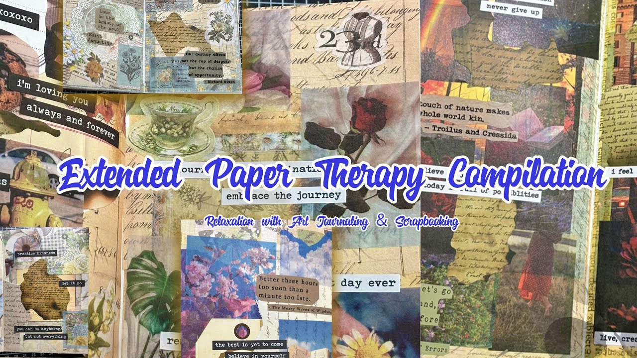 3 Hours of ASMR Paper Therapy Compilation ✨ Ultimate Relaxation with Art Journaling & Scrapbooking