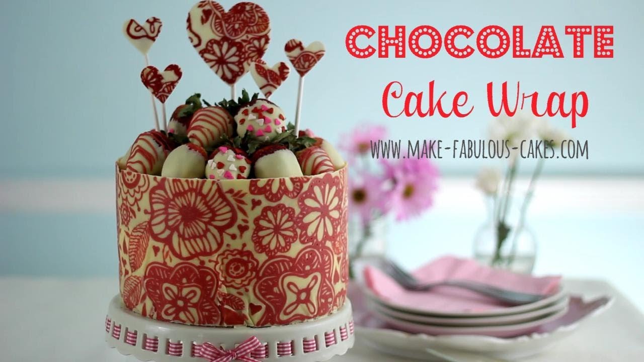 Chocolate Cake Wrap Tutorial - How to wrap a cake with chocolate