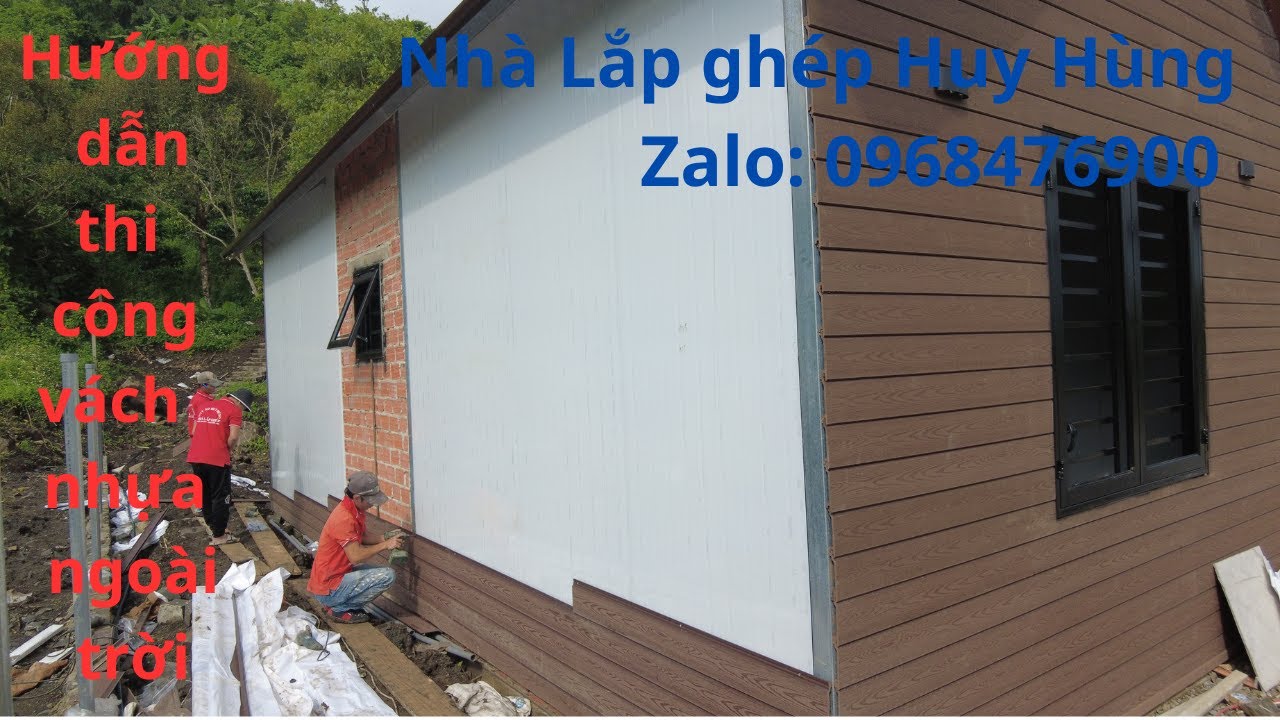 Hướng dẫn thi công tấm nhựa gỗ ngoài trời, tạo cho nhà lắp ghép đẹp sang trọng, liên hệ 0968476900.