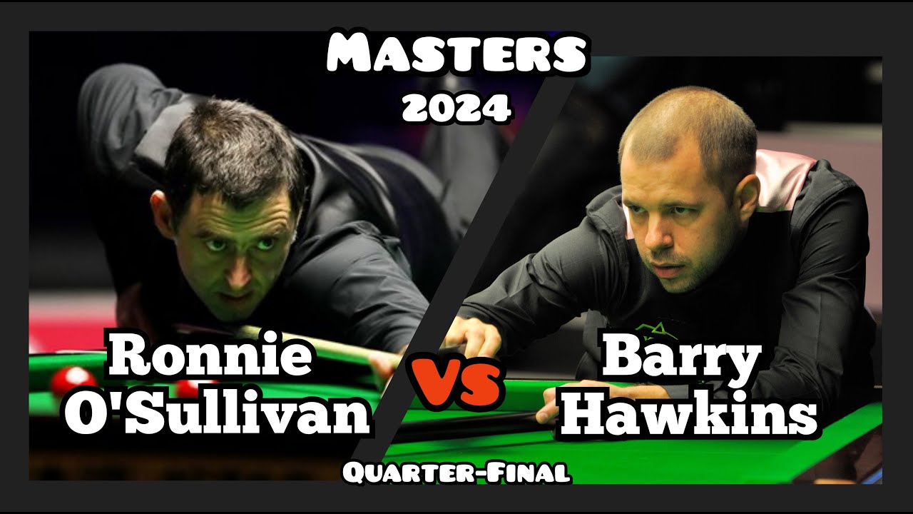 Ronnie O'Sullivan vs Barry Hawkins - Masters Snooker 2024 - Quarter-Final Live