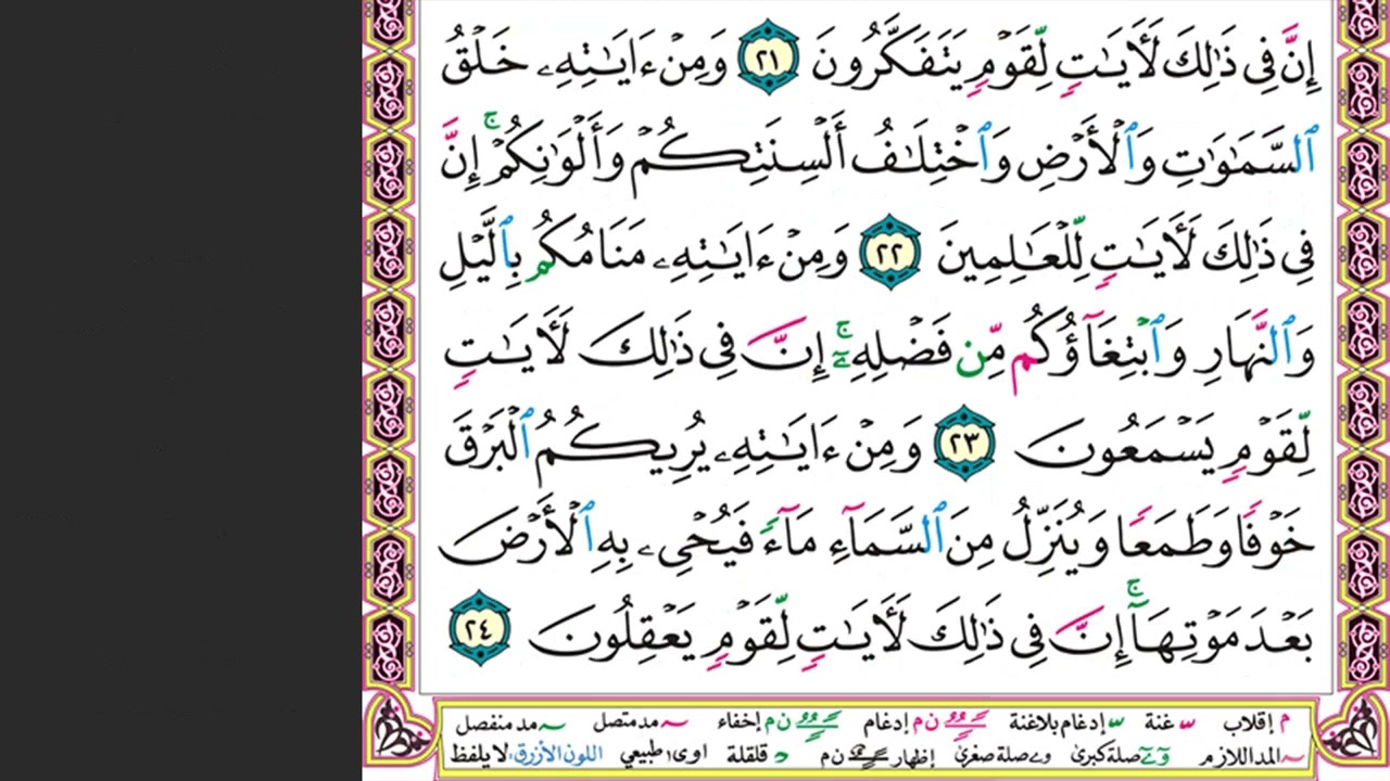 3#. الصفحة 406 - وأما الذين كفروا وكذبوا بآياتنا ولقاء الآخرة - مكررة 10 مرات