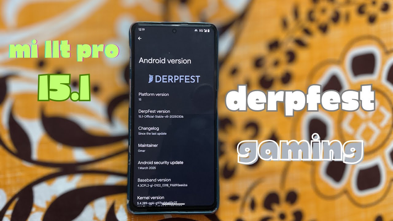 DerpFest OS 15.1 For mi 11T pro | Mi 11T Pro Custom Rom | Gaming rom for mi 11T pro