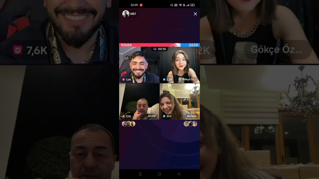 Mef,Gökçe,Serdar Ortaç,Melsum kesintisiz yayın🤣|26/07/2023|💕