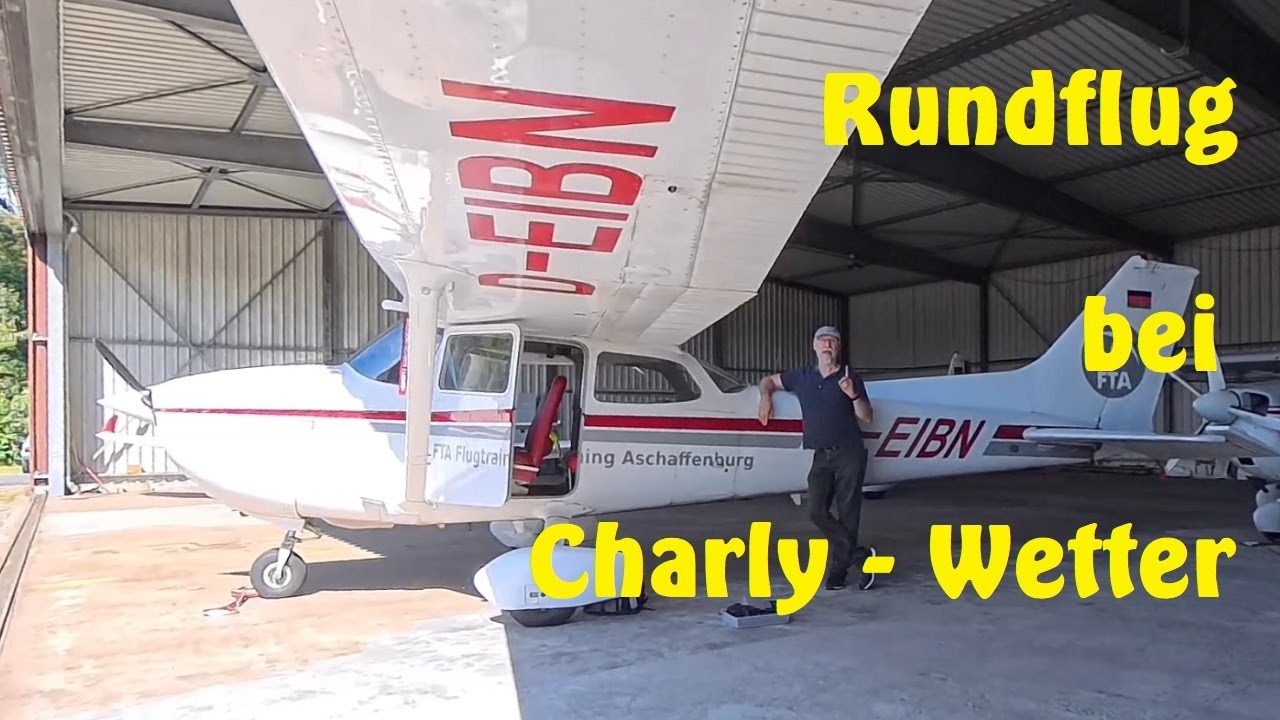 Rundflug bei Charly-Wetter mit der Cessna C172 - EDFC-EDFV-EDFC
