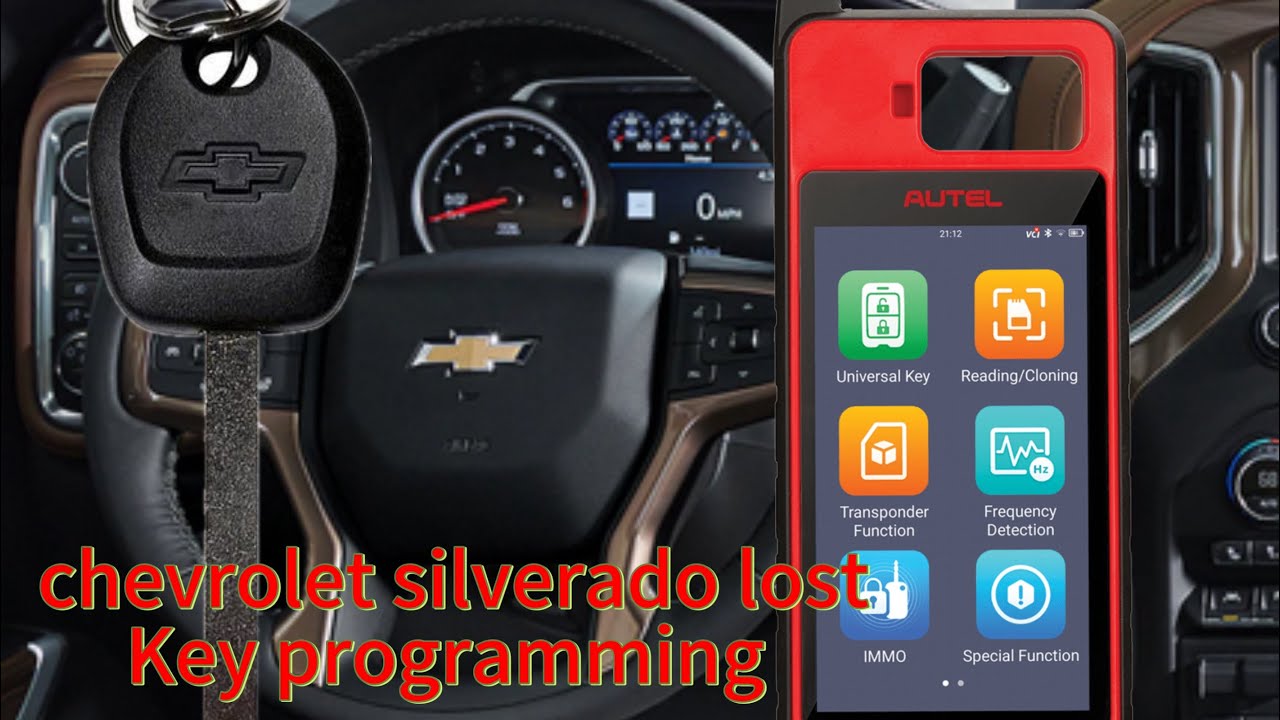 Chevy Silverado lost Key Programming with Autel KM100