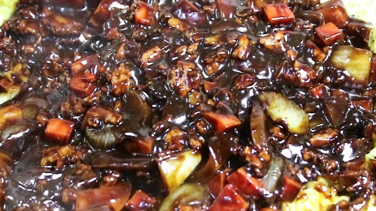 (ENG SUB)라면으로 간짜장 만들어먹기~ Jajangmyeon mukbang eating show