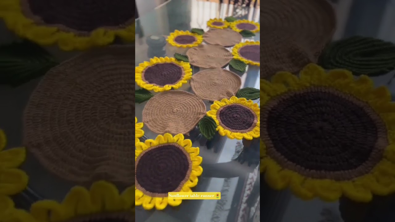 Sunflower Table Runner#crochet #handmadeseller #diy #viralvideo #handmade #shorts #diy #sunflower
