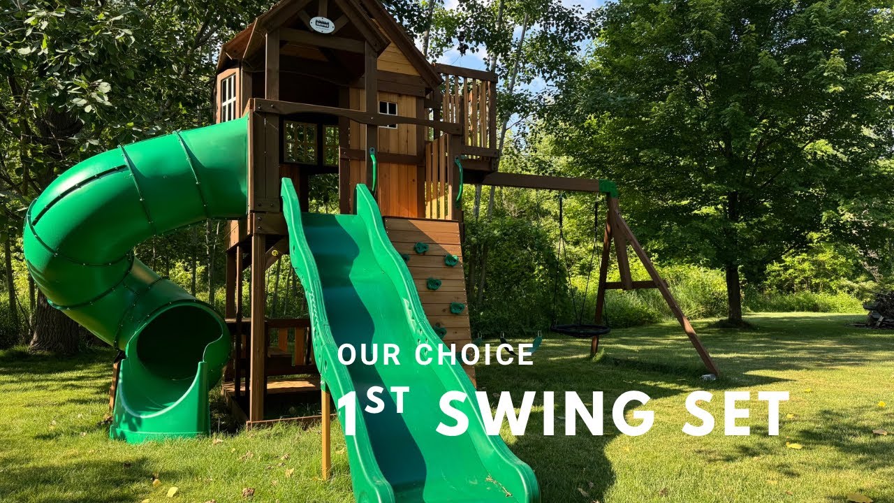 Here’s our first swing set from……