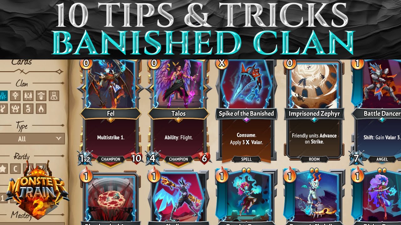 10 Pro TIPS For BANISHED CLAN - MONSTER TRAIN 2 Beginners Guide