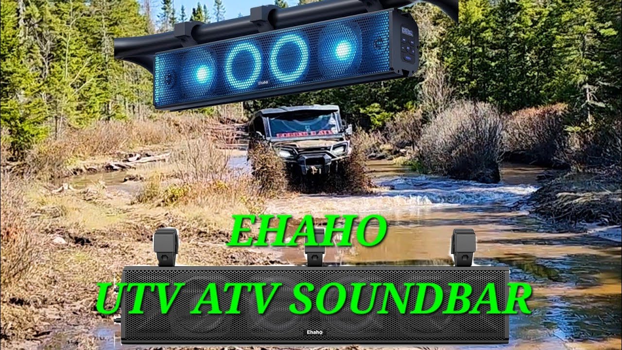 506SXS & ATV - Ehaho 25 Inch UTV ATV Sound Bar Bluetooth with RGB Lighting Amplified Waterproof
