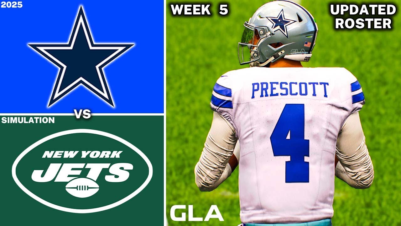 Cowboys vs. Jets | Week 5 Simulation | 2025 - 2026 Updated Rosters | Madden 25 PS5