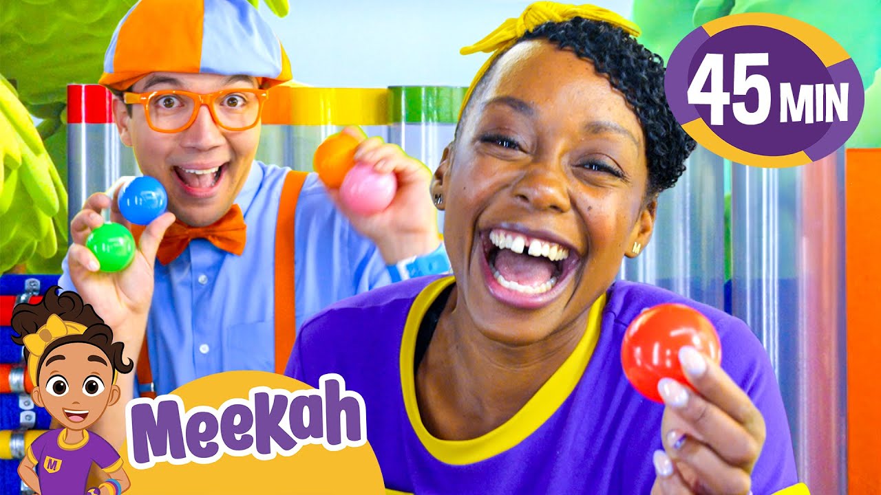 Blippi and Meekah's Epic Ball Color Game! | Educational Videos for Kids | Blippi and Meekah Kids TV