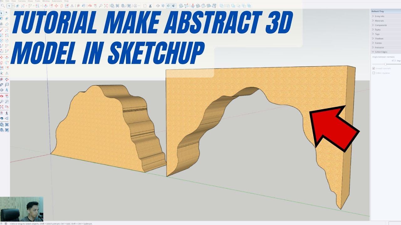 TUTORIAL MAKE ABSTRACT 3D MODEL IN SKETCHUP