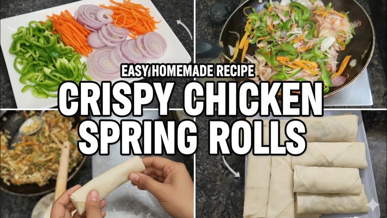 Chicken Spring Rolls Recipe | Iftar Special & Party Starter 🌯
