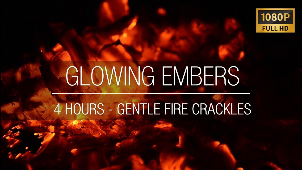 Glowing Embers - Full HD - ASMR - Crackling Fire Sound Ambience 🔥✨