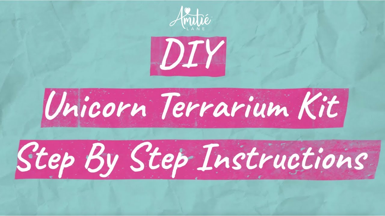 DIY Unicorn Terrarium Kit -  Step-By-Step Instructions