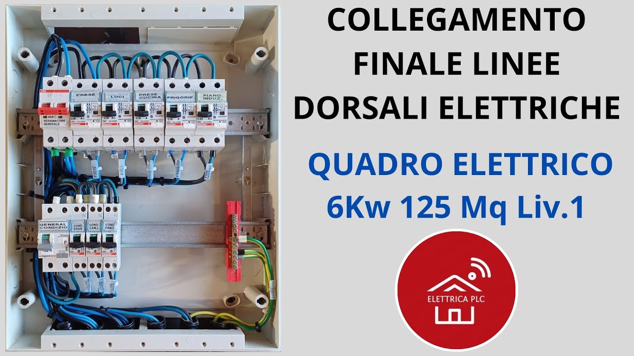 *20* COLLEGAMENTO FINALE LINEE DORSALI ELETTRICHE QUADRO ELETTRICO 6Kw 125Mq Liv.1