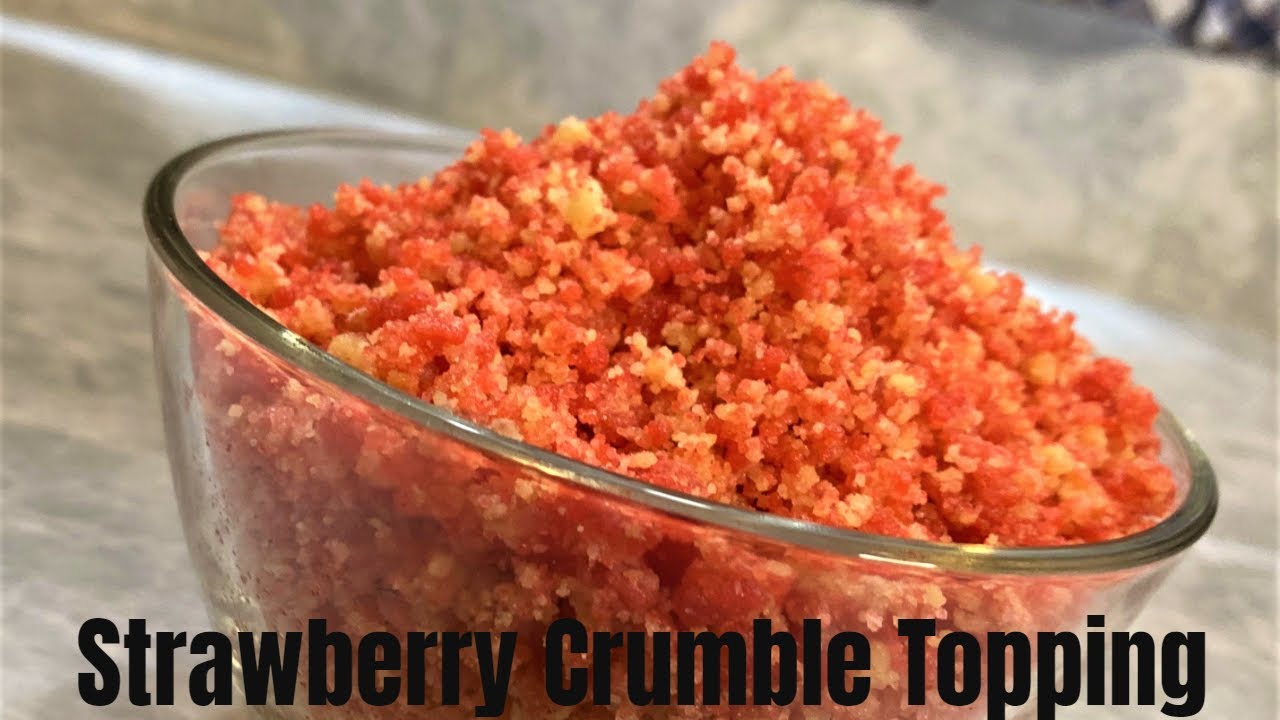 How To Make Strawberry Crumble | Strawberry Crunch Cake Topping