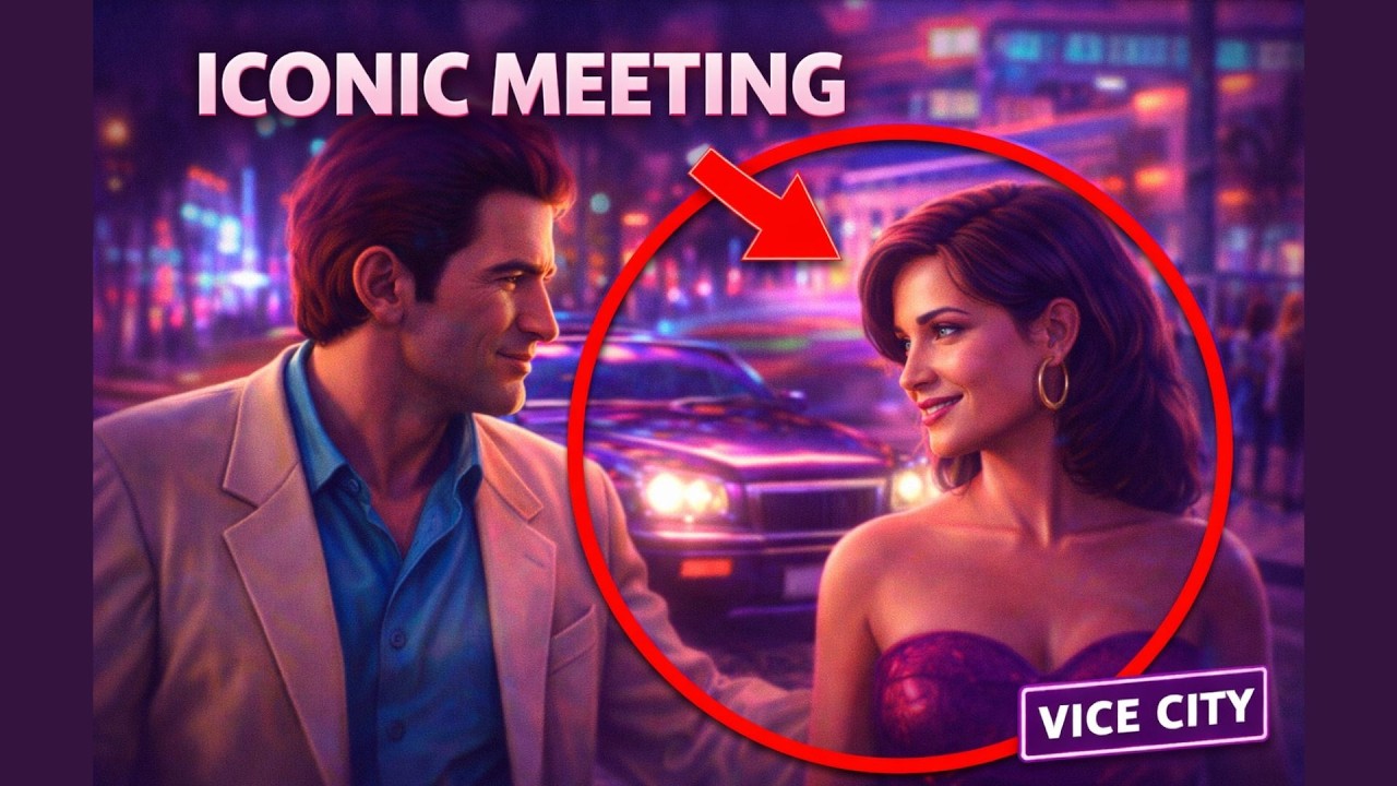 Tommy Vercetti Meets Mercedes Cortez & Drives Her to the Bar – Vice City Iconic Scene