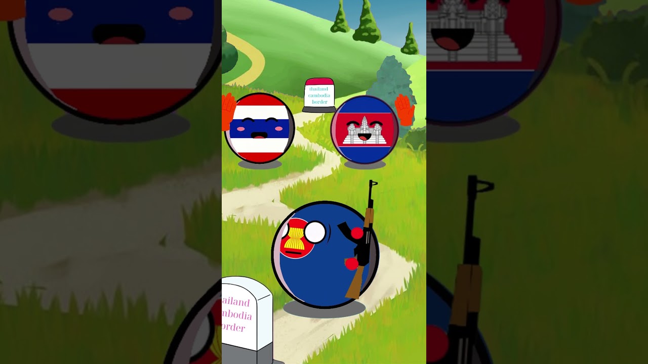 History Thailand Cambodia conflict   #countryballs #relationship #thailand #cambodia #funny
