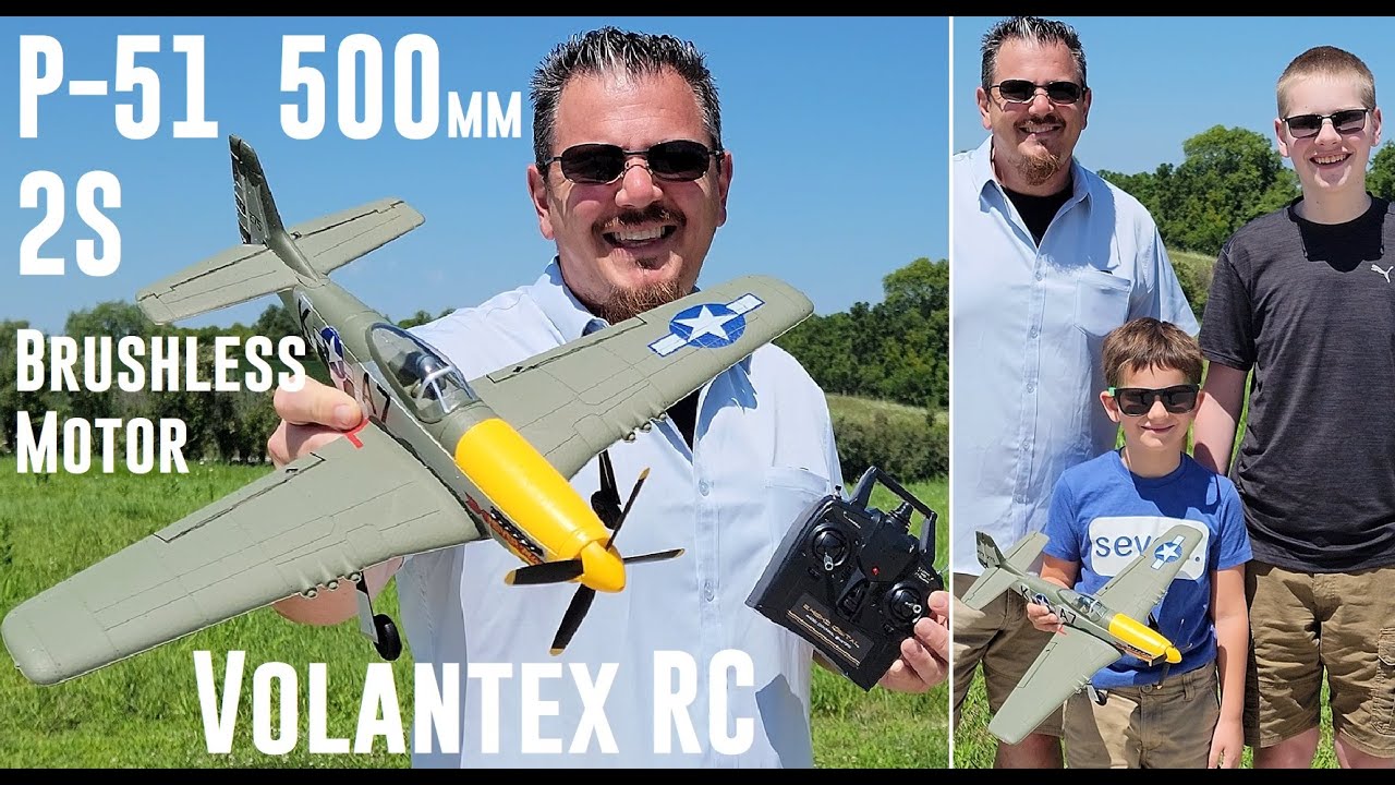 Volantex RC - P-51 Mustang - 500mm - RTF - Unbox & Maiden Flights with the Boys