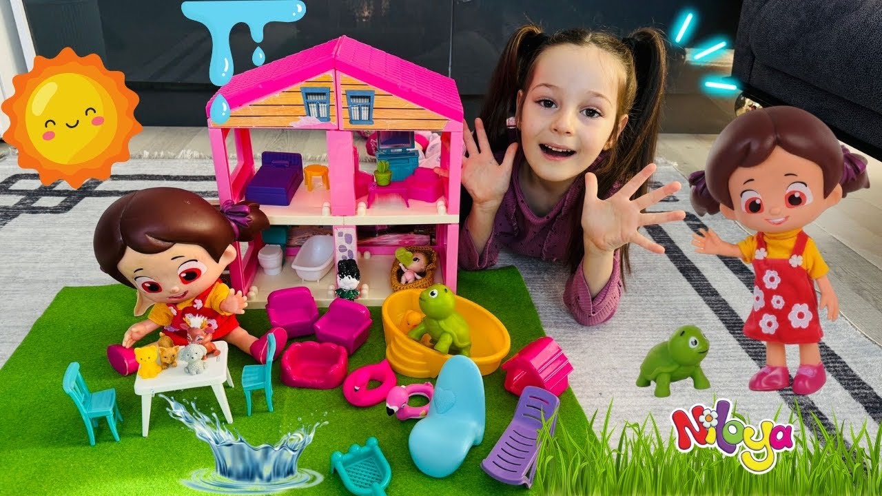 Kız Oyunları!ADA İLE NİLOYA EVİ EVCİLİK!Eğitici Kız Evcilik Videosu,Oyuncak Ev D&uuml;zenleme Videosu