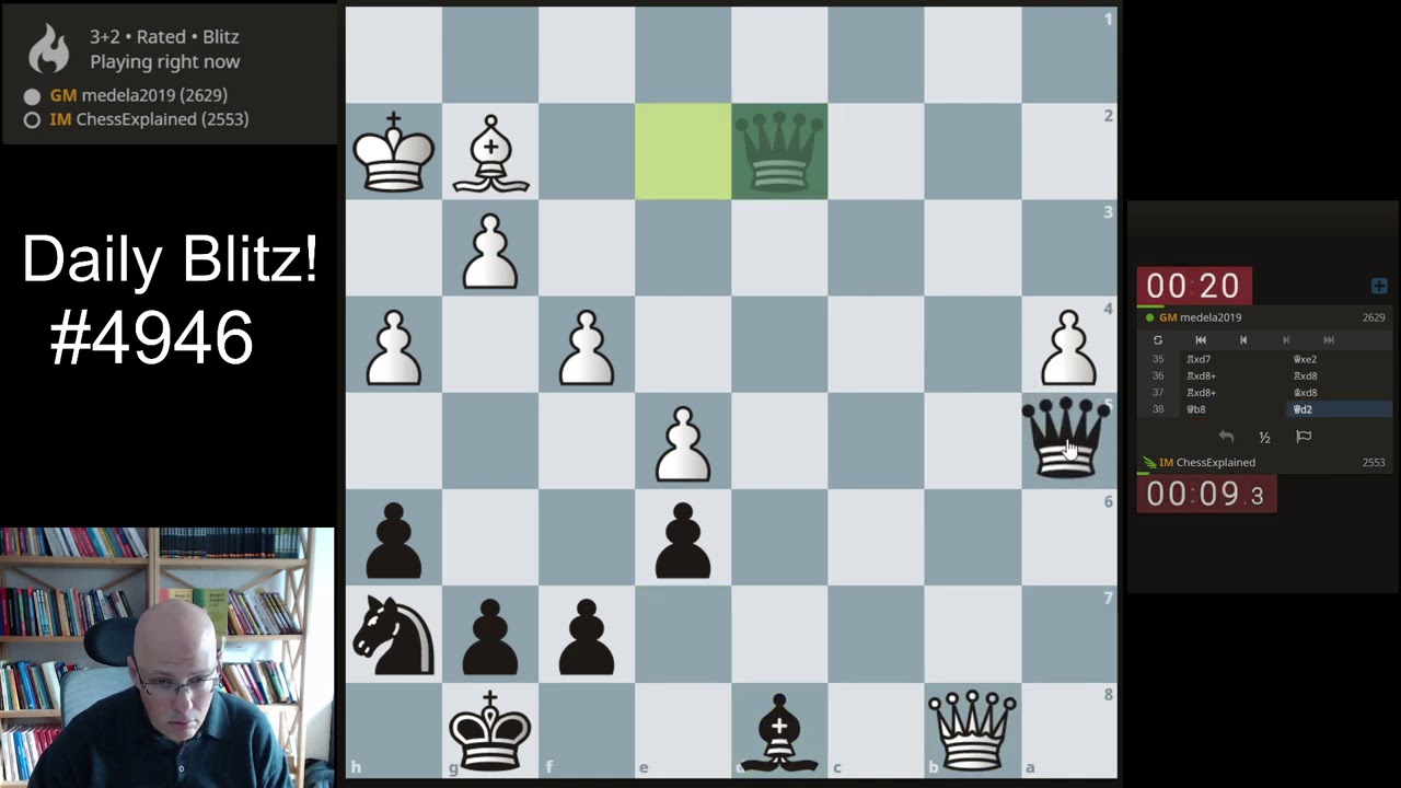 Blitz Chess #4946 vs GM Medela 2019 Nimzo Indian Black