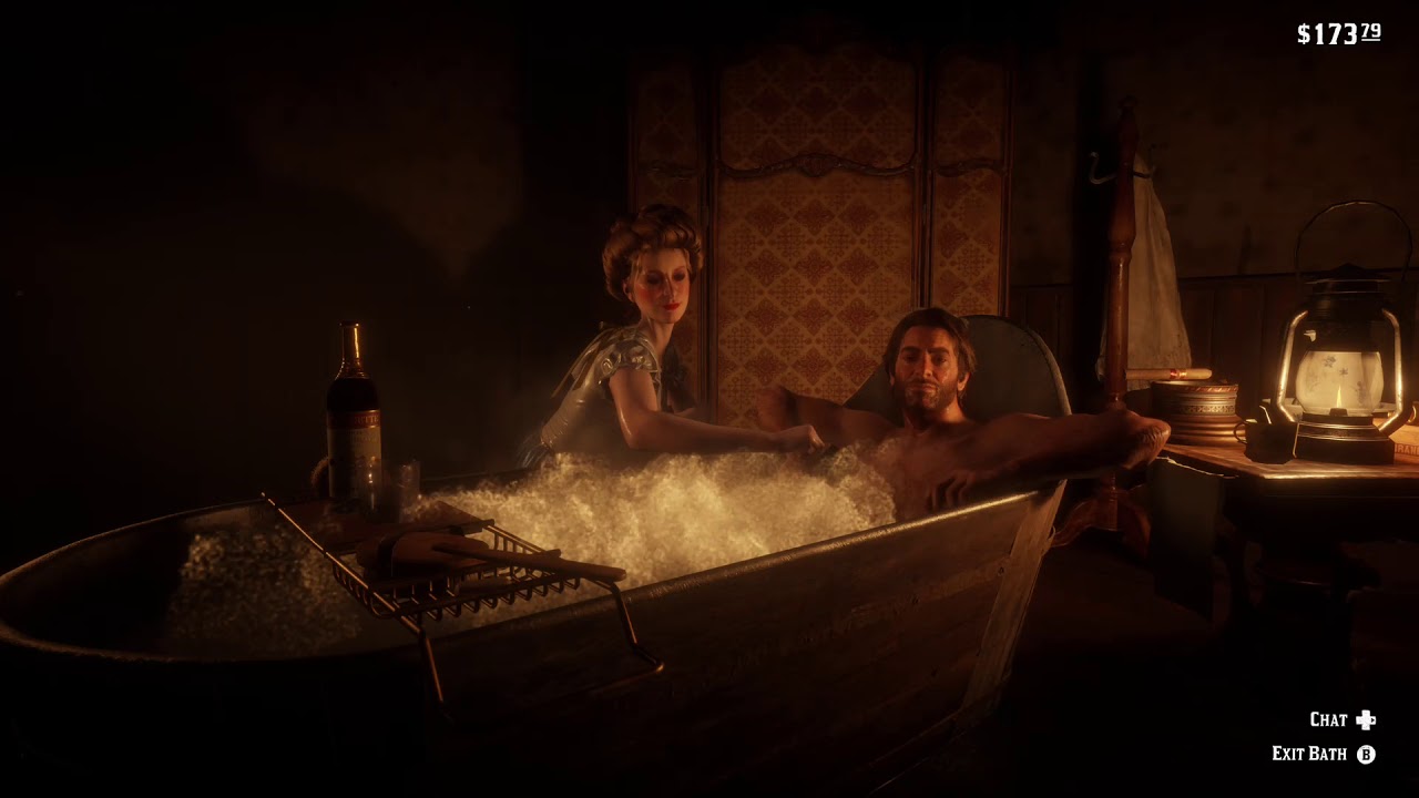 Rdr 2 gameplay: Taking a bubble bath