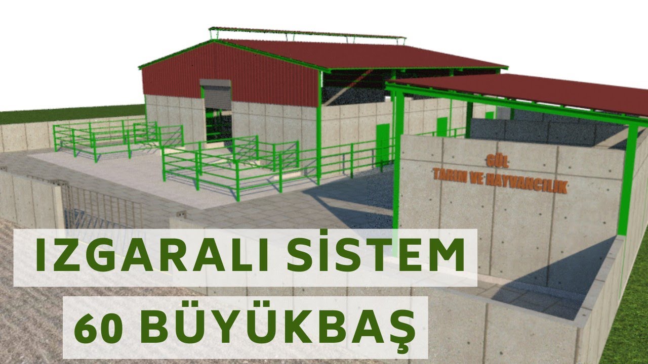 ÇİFTLİK EKSPERİ - 60 Başlık Izgaralı Sistem Besi Çiftliği Tasarımı