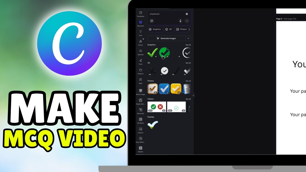 How To Make Multiple Choice Questions In Canva (2026) - Make MCQ/MCQ Video On Canva