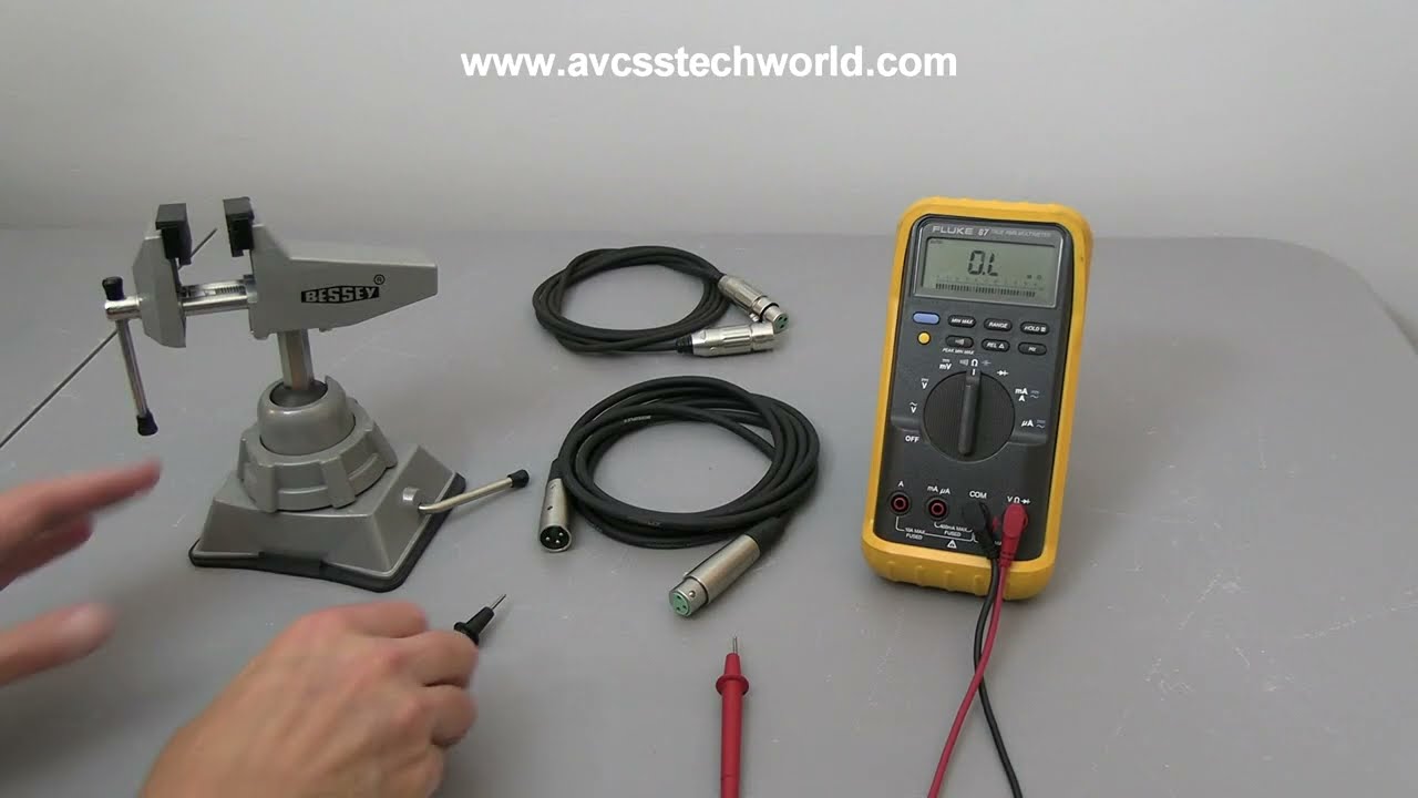 How to Test a Microphone Cable (XLR Cable) with a Multimeter - Basic Example.