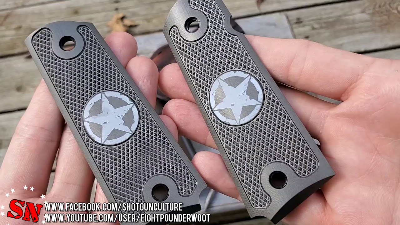 AlumaGrips for 1911 and other platforms! W/ SDS Imports 1911A1, 1791 GUNLEATHER & Mec-gar magazines!