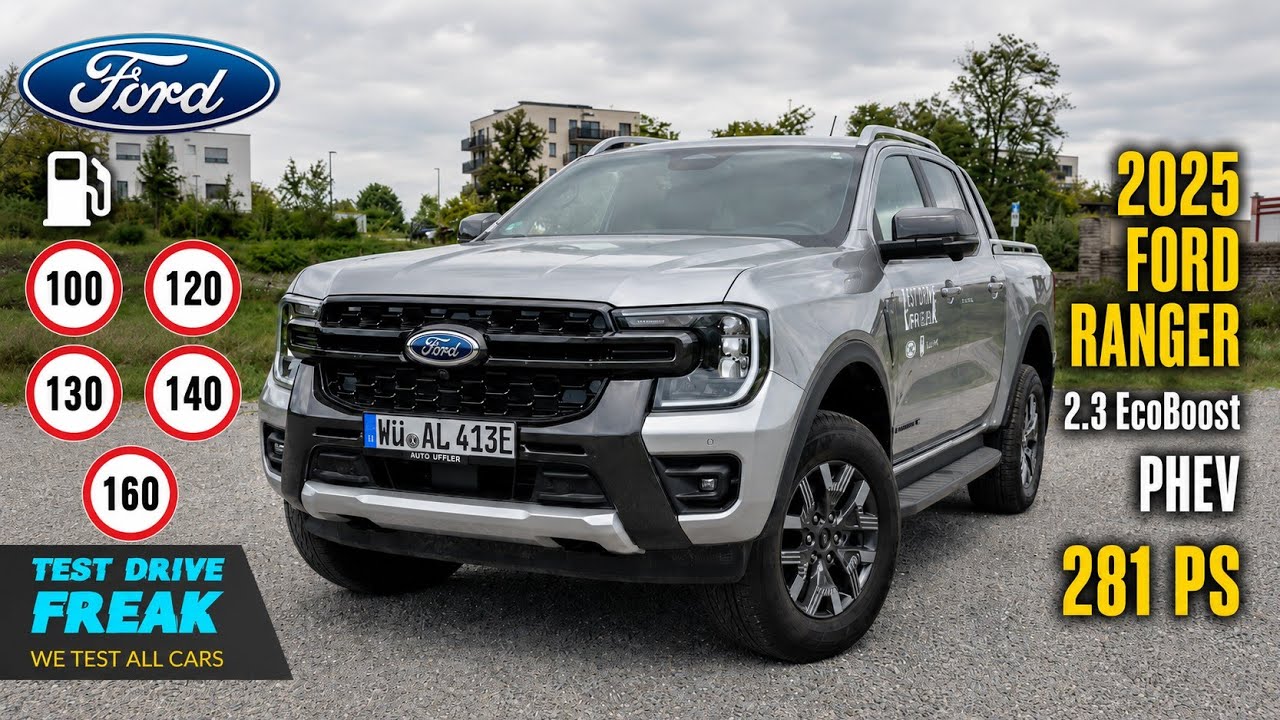 2025 Ford Ranger 2.3 EcoBoost PHEV 281 PS TEST DRIVE with Fuel Consumption and Performance Review