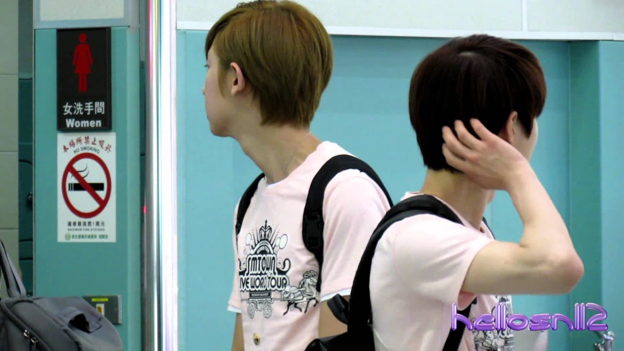 120610 EXO-K ChanYeol, Kai, Suho@Boarding Gate of Taiwan Taoyuan International Airport