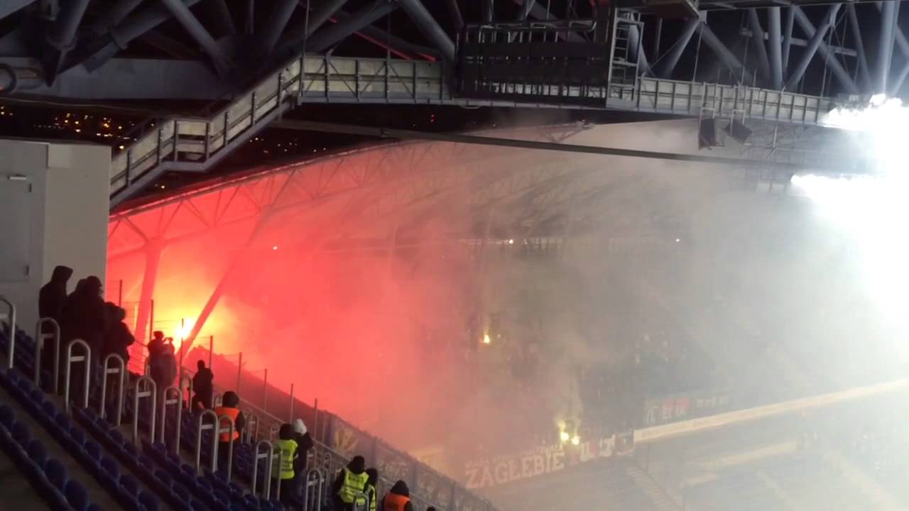 Lech Poznań - ZAGŁĘBIE SOSNOWIEC (15.03.2016) doping i piro