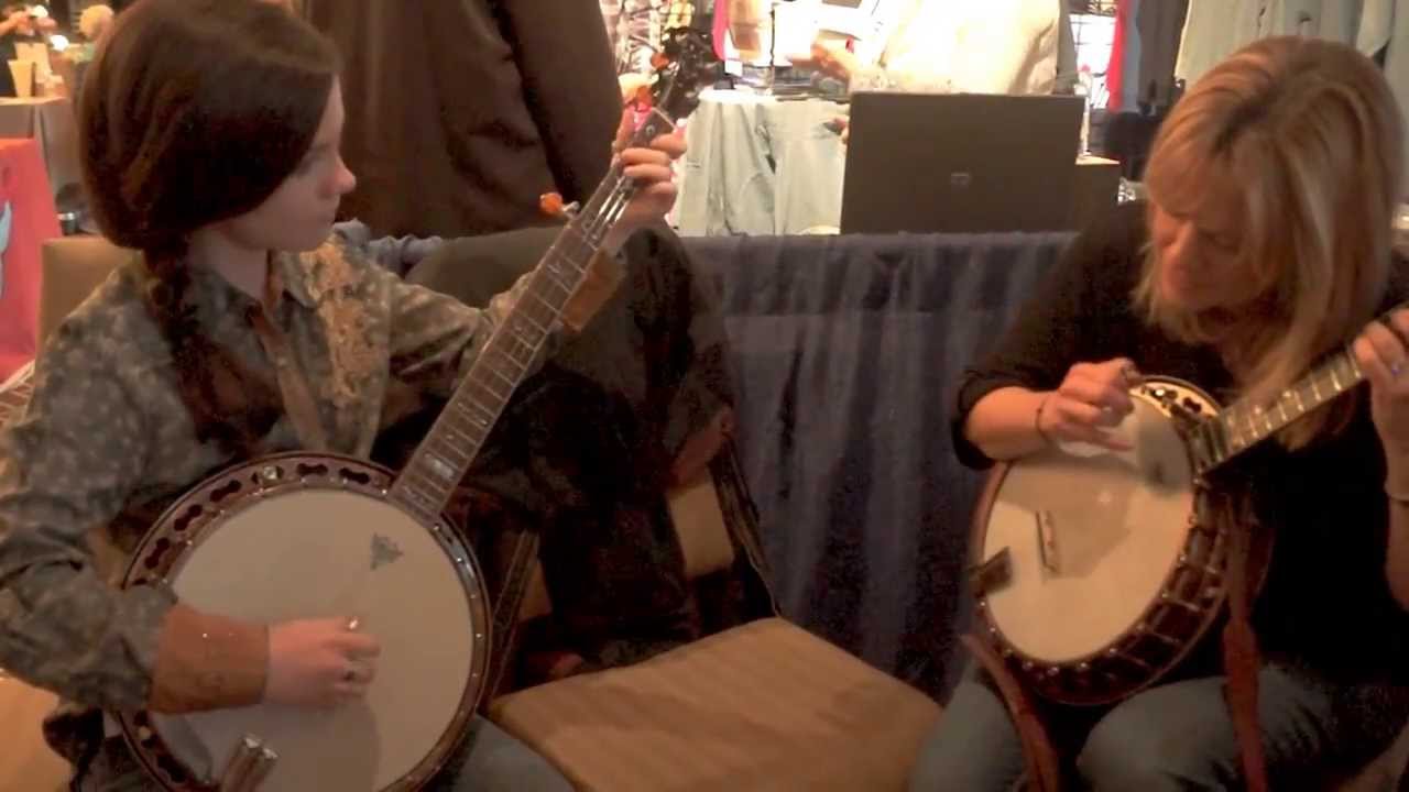 13 Year Old Willow Osborne Jam with Alison Brown at SPBGMA 2014