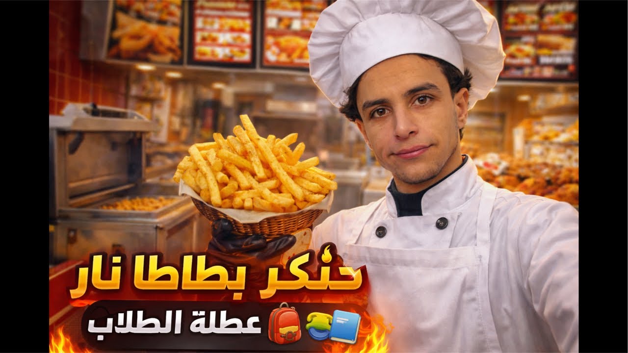 ما توقعت هيچ زحمة! 😱 فنكر بطاطا نار بعطلة الطلاب 🔥🍟🏋🏻‍♀️#حسين_الباش