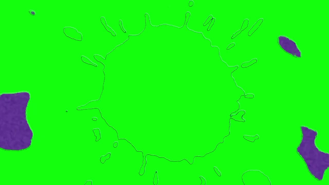 Klasky Csupo Ink Splash Green screen (Free to use).