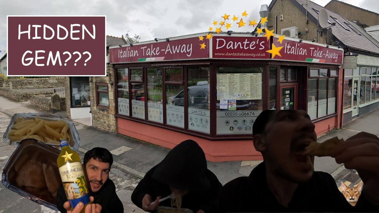 Reviewing Dantes Italian in GARSTANG! (on a park bench...)