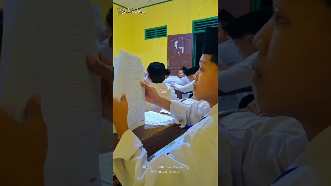 Dokumentasi ujian akkhir semester pondok pesantren darul huda lebak kajang